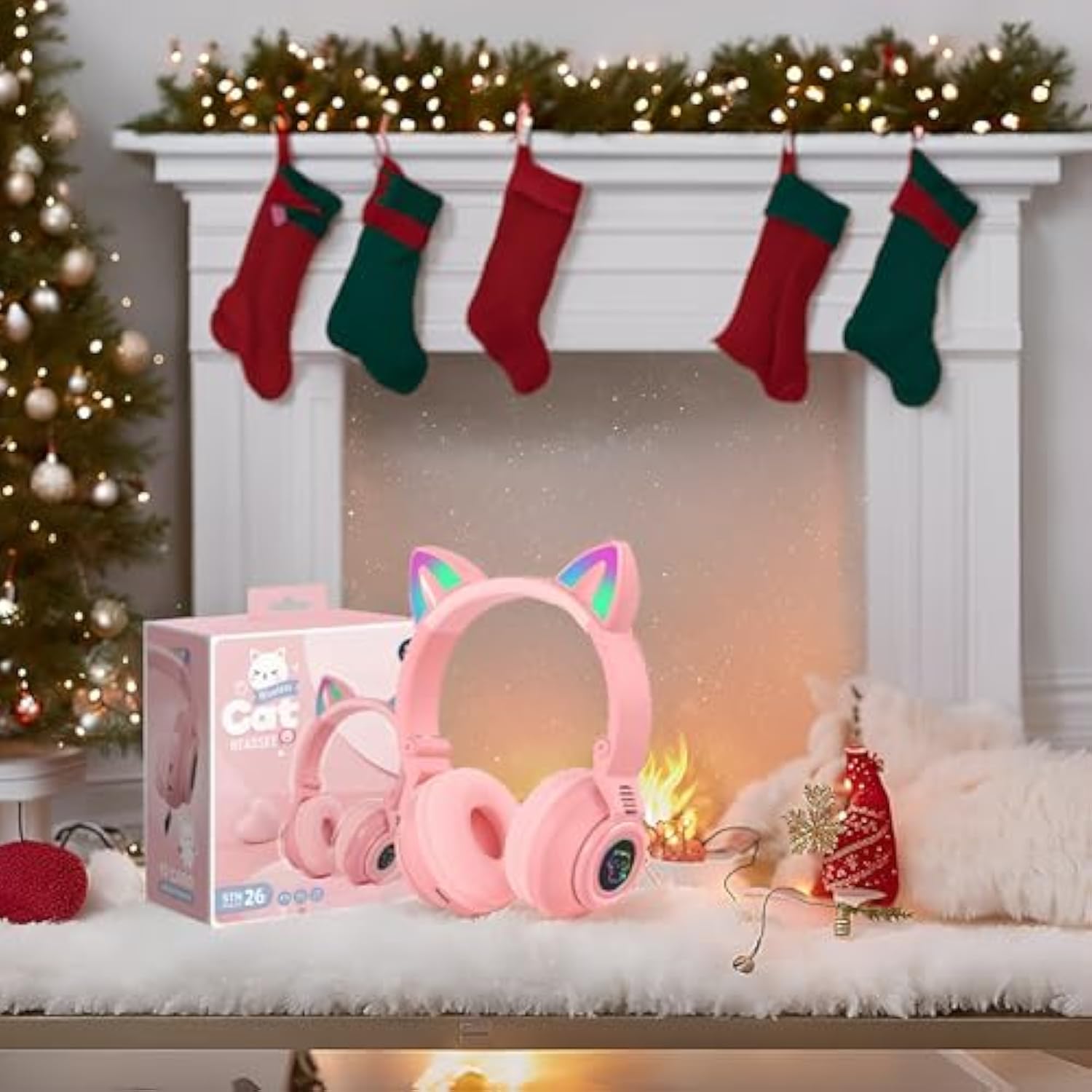 Cat Ear Bluetooth Headphones,Toddlers Kids Wireless Headphones For Boys Girls