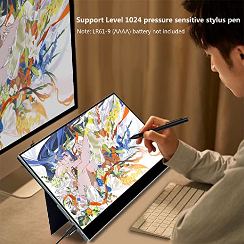 17.3" Portable Monitor Touchscreen, 300Hz Portable Monitor 1Ms Gaming Display For Laptop Game Console, Fhd 100% Srgb Portable Display Support Capacitive Stylus Pen/Usb C/Mini Hdmi