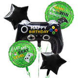 5 Pcs Video Game Party Decoration, Level Up Birthday Balloons?Video Game Foil Balloon For Game On Birthday Party Supplies