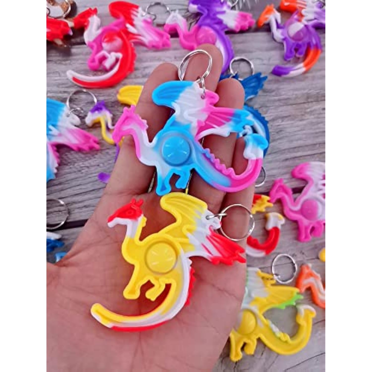 24 Packs Dragon Bulk Mini Pop Fidget Gift For Holiday Boys And Girls Kids Party Favors Supplies And Classroom Students Prize
