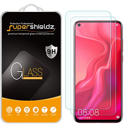 (2 Pack) Designed for Huawei Nova 4 Tempered Glass Screen Protector, Anti Scratch, Bubble Free