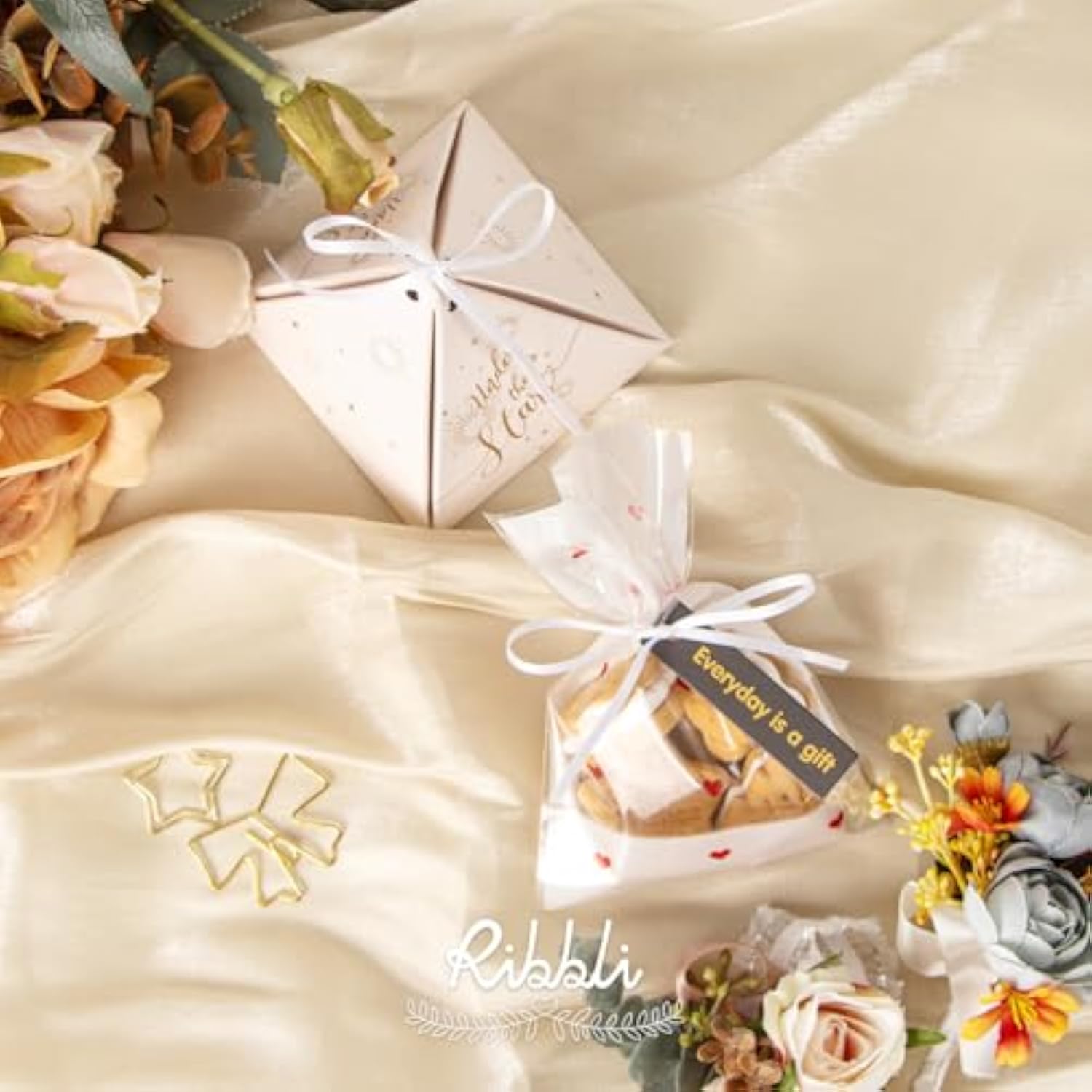 Satin Ribbon 1/8 Inch X Continuous 100 Yards, Thin White Ribbon Double