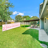 Welcome Home Baby Girl Yard Banner, Girls Baby Shower Decorations Banner, Large Fabric Gender Reveal Yard Sign, Newborn Party Decoration Supplies For Girls