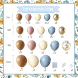 148Pcs Dusty Pink Blue Brown Yellow Balloon Arch Garland Kit, Retro Pink Dusty Blue Brown Pastel Yellow Gold Confetti Balloons For Baby Shower Wedding Engagement Birthday Party Decorations