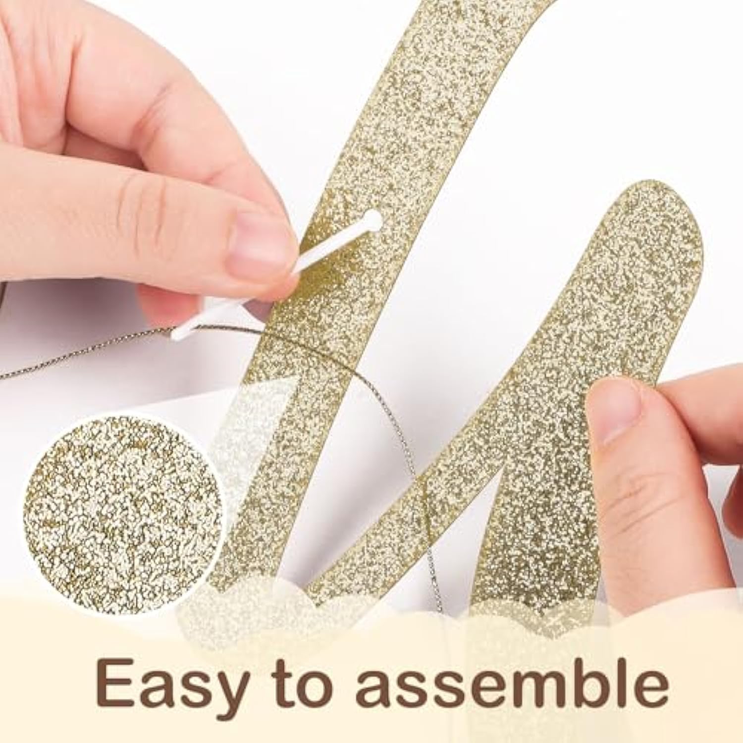 We Can Bearly Wait Banner Gold Glitter Bear Baby Shower Decorations