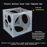 2-10 Inch Balloon Sizer, Collapsible Plastic Balloon Sizer Cube Box For Balloon Decoration, Balloon Arches, Balloon Columns