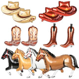 Cowboy Balloons Kit 12 Pcs Western Theme Balloons for Cowboy Birthday Party