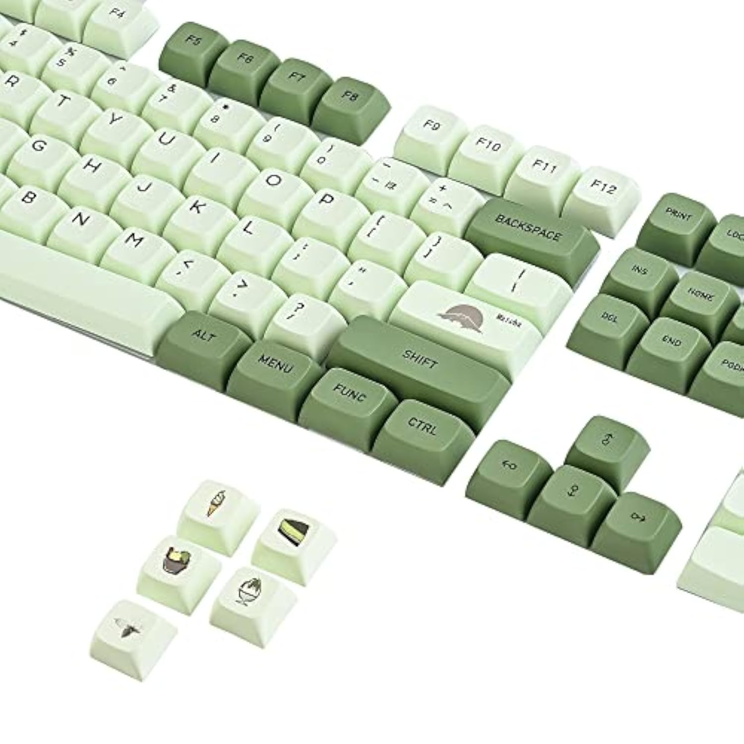 Gtsp 124-Key Matcha Keycaps For 65 75 100 Percent 60% Keyboard Xda Keycap Set