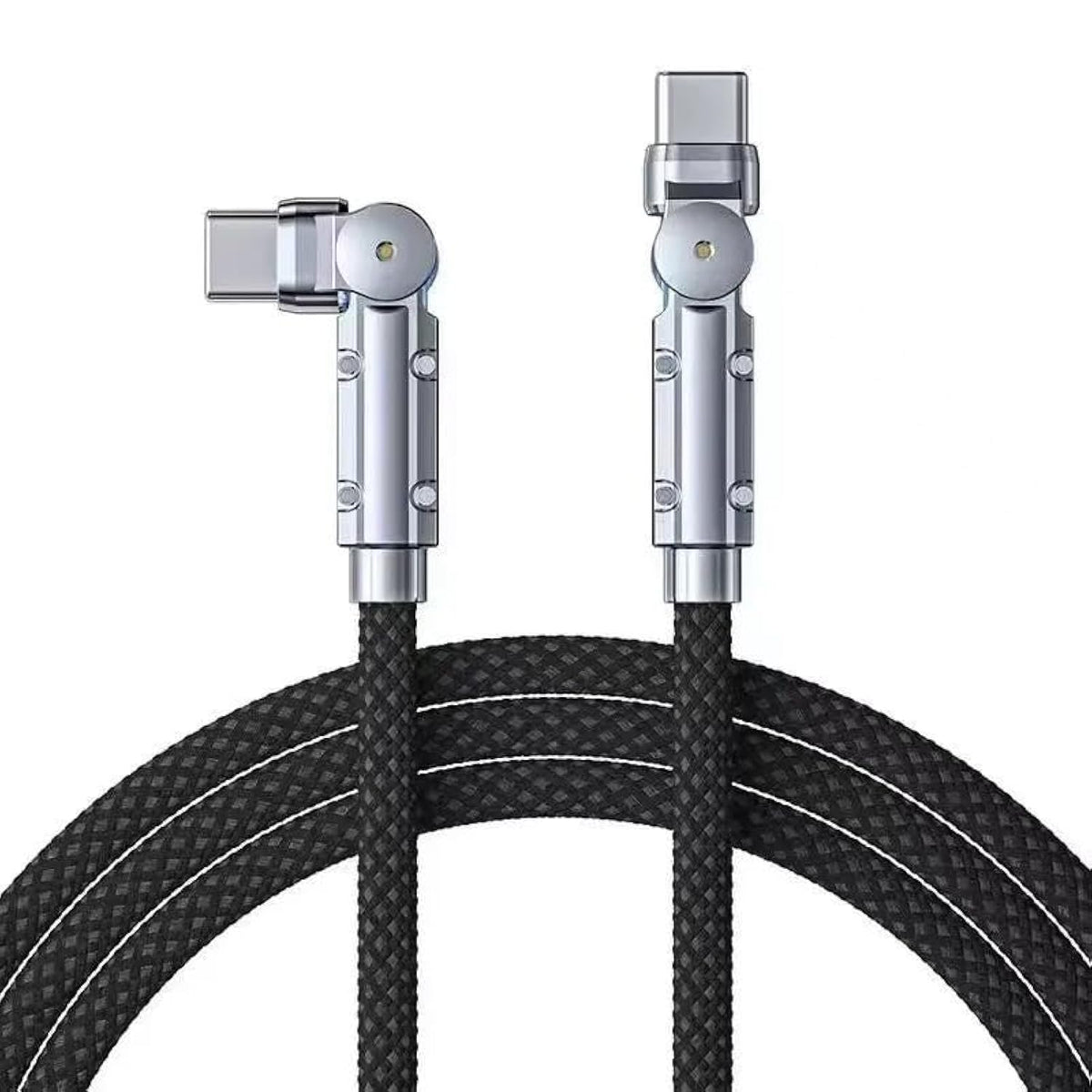 Usb-C To Usb-C, 100W Fast Charging, Swiveling Braided Cable For Macbook Pro, Iphone 16 Pro, Ipad Pro, Galaxy S25 Ultra, Pixel Pro, 6 Ft (1.8 M)