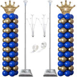 Adjustable Balloon Column Stand Kit (Set of 2): 9ft Metal Party Decor