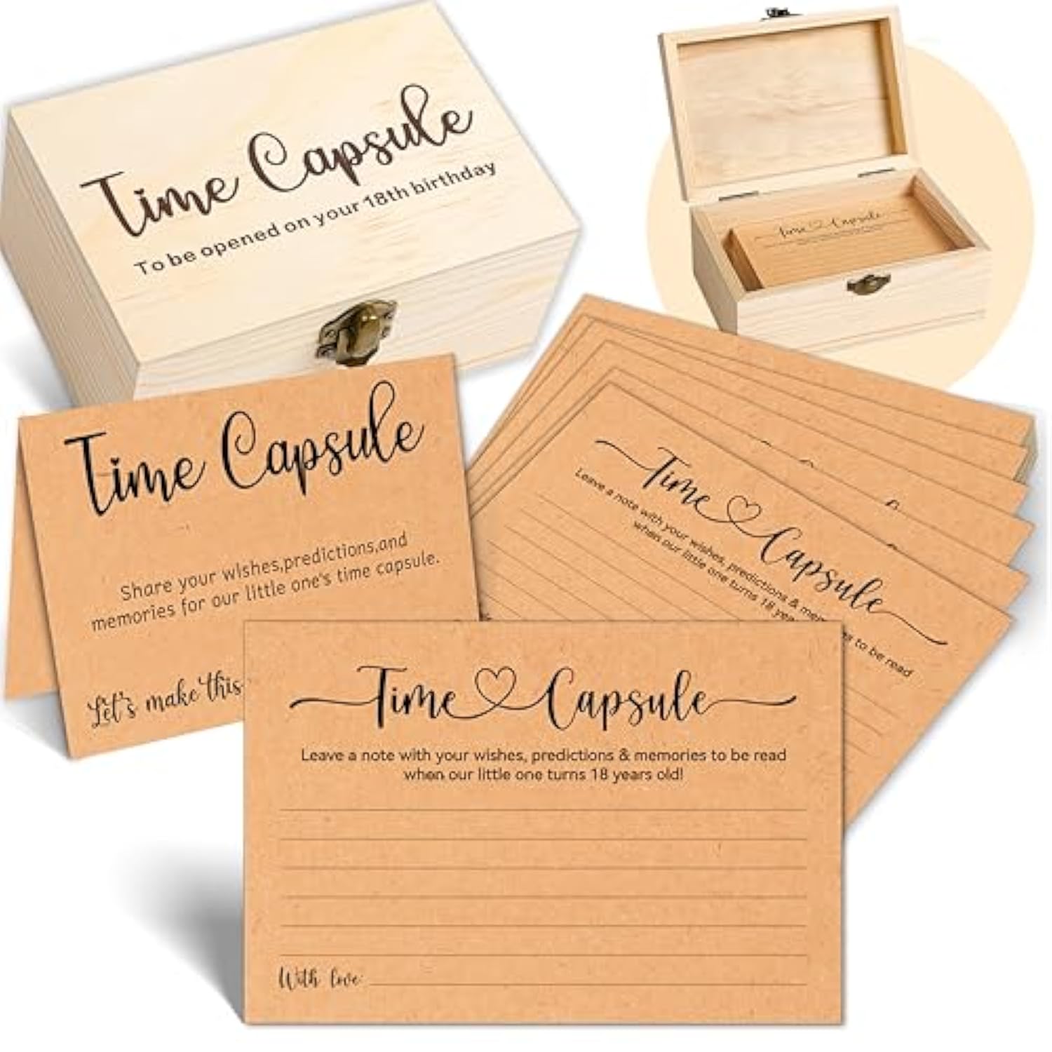 Time Capsule Box 1St Birthday Party Activities, First Birthday Party Games Favors For Girls Or Boy, 1St Gifts For Party Decorations