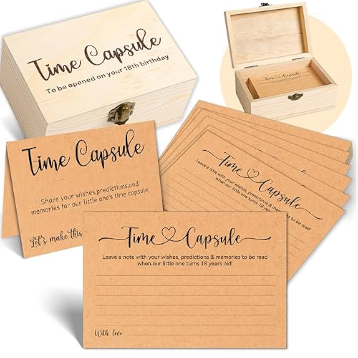 Time Capsule Box 1St Birthday Party Activities, First Birthday Party Games Favors For Girls Or Boy, 1St Gifts For Party Decorations