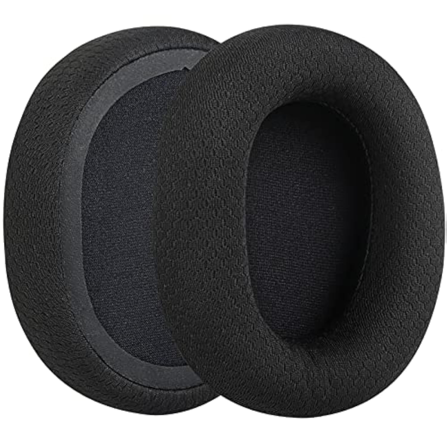 Geekria Comfort Mesh Fabric Replacement Ear Pads for Turtle Beach Stealth 600/500/ 400/300 Headphones Ear Cushions, Repair Parts (Black)