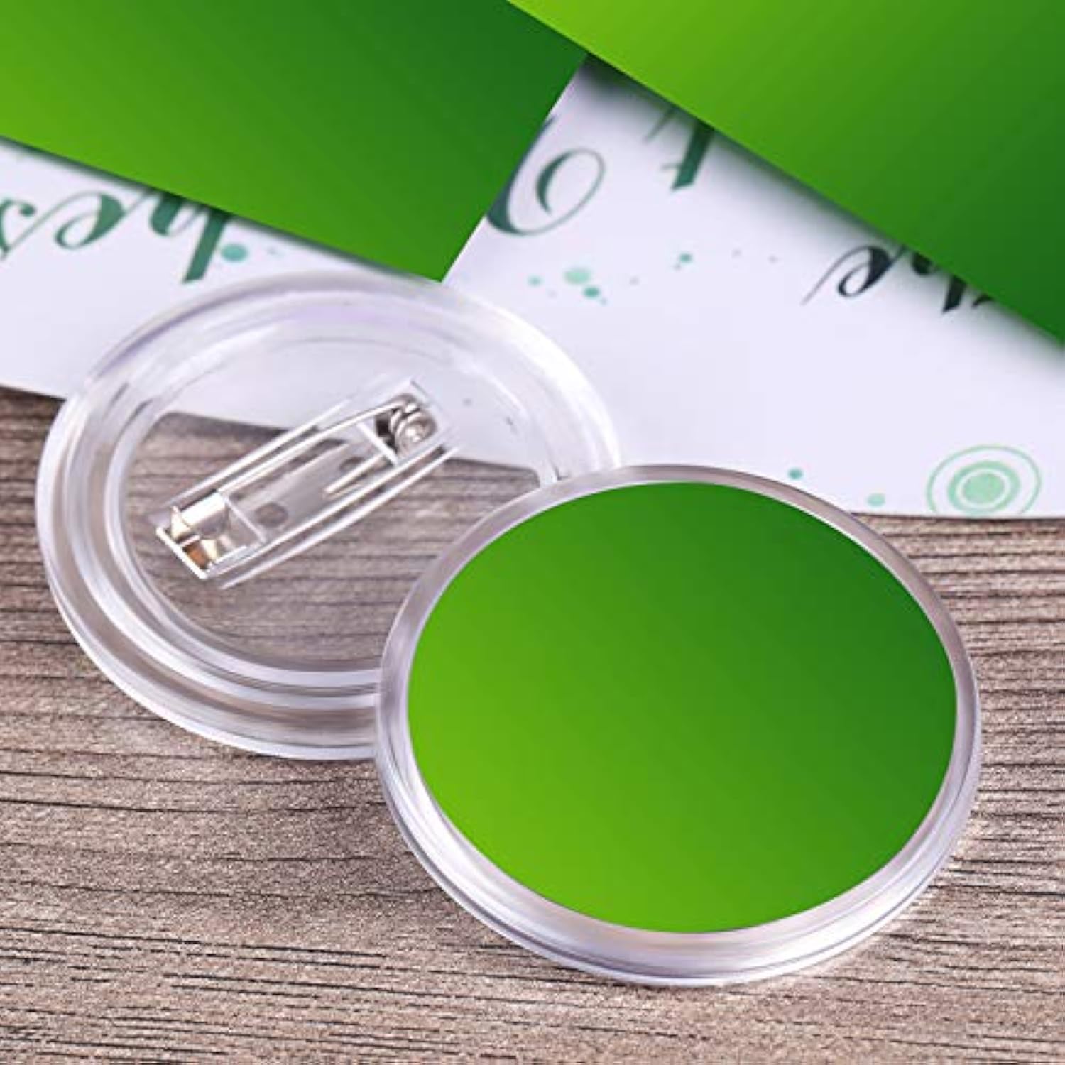 50 Pack Acrylic Design Button Badge Clear Button Pin Badges Kit For Cr
