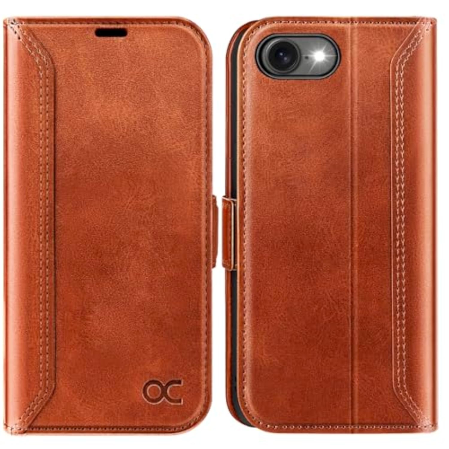 Retro Brown Wallet Case and Card Holder for iPhone 16e and iPhone 17e