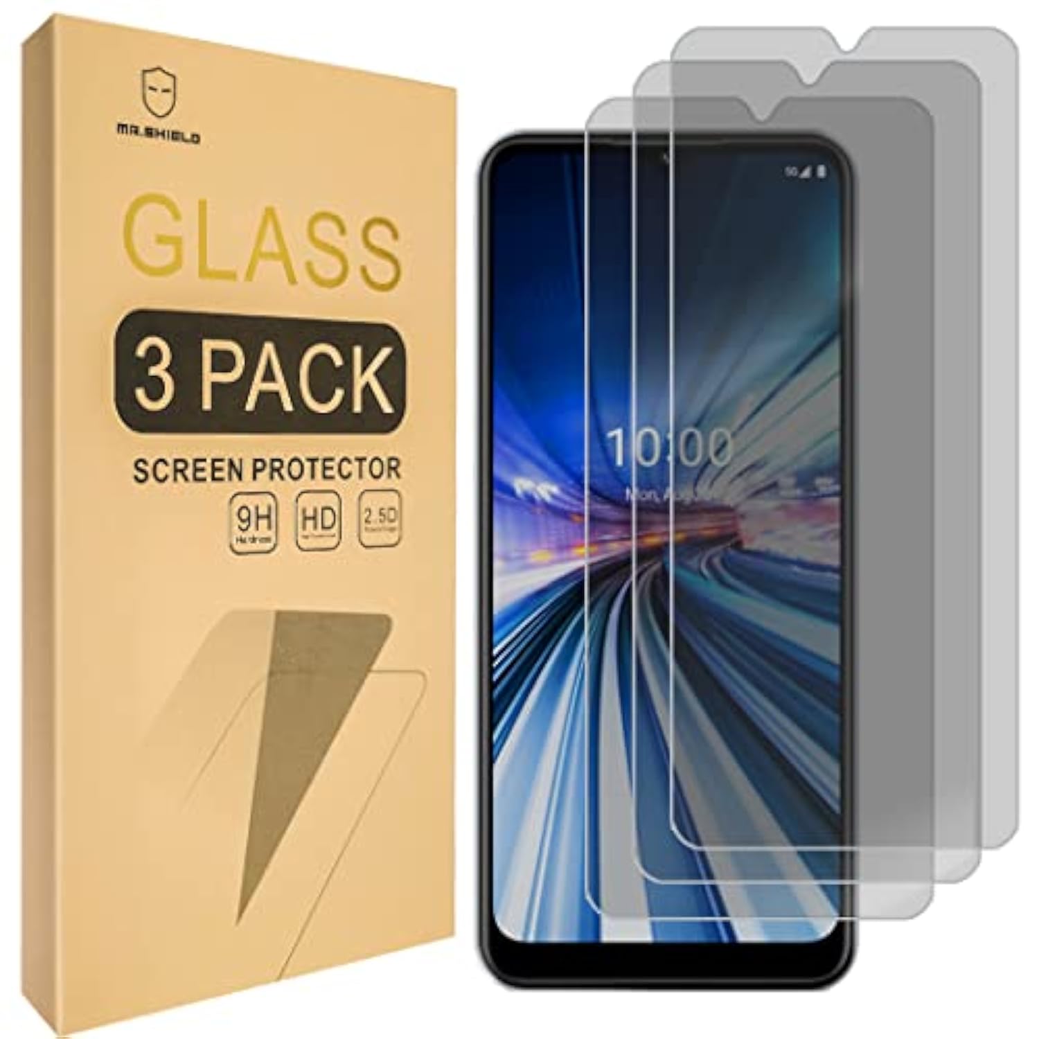 Privacy [3-Pack]- Screen Protector For Boost Mobile Celero 5G [Tempered Glass] [Anti Spy] Screen Protector