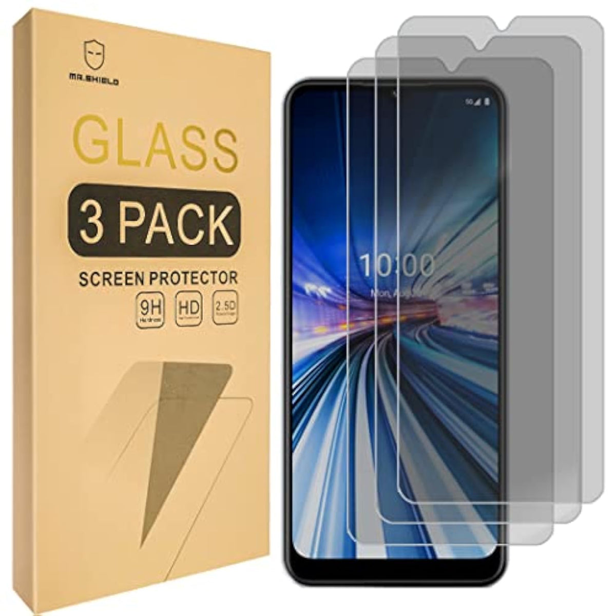 Privacy [3-Pack]- Screen Protector For Boost Mobile Celero 5G [Tempered Glass] [Anti Spy] Screen Protector