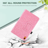 Case For Onn. 7 Inch Tablet Gen 4 Model:100135924 2024 Release Folio Pu Leather Stand Cover With Pencil Holder, Glitter Pink