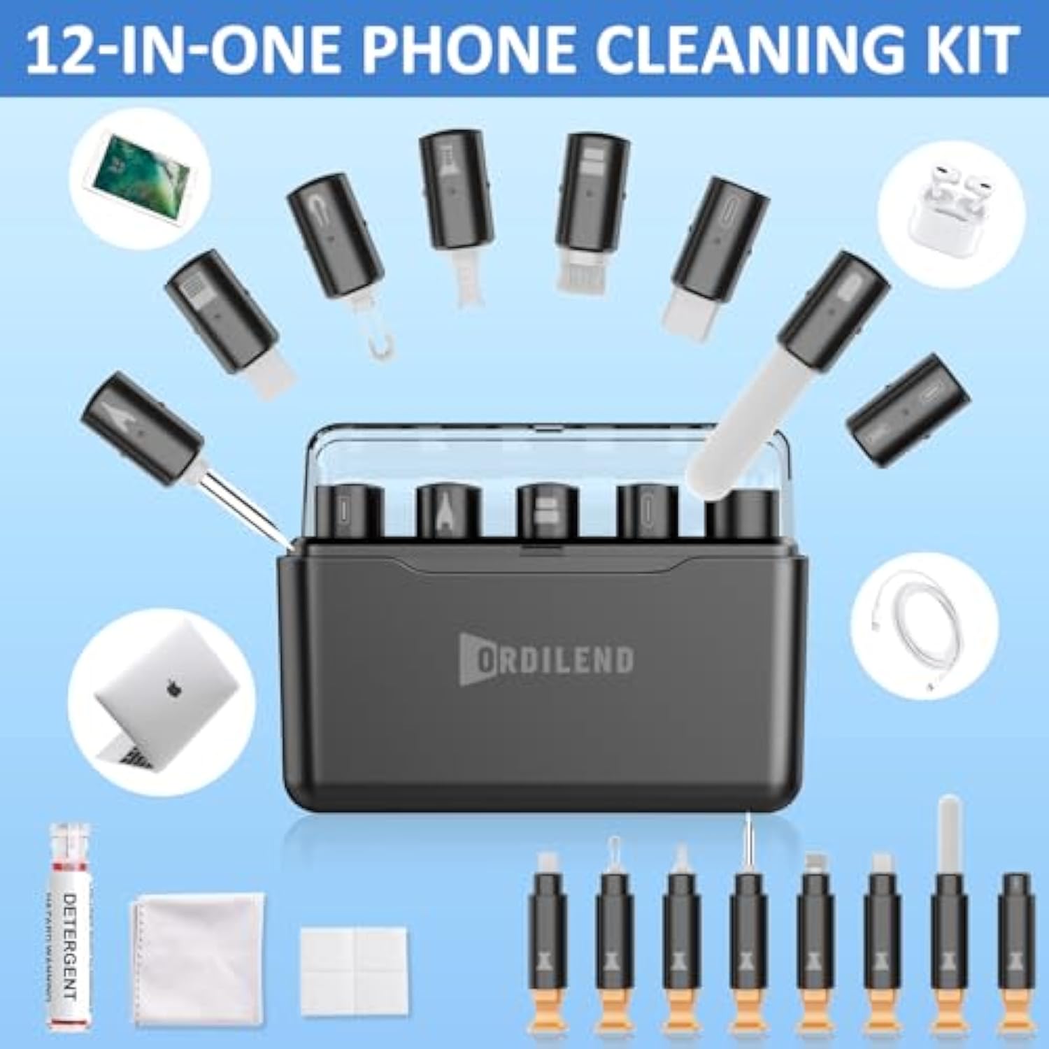 iPhone & AirPod Cleaning Kit Portable Multi-Tool with Storage Case
