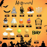 Halloween Cake Toppers Pumpkin Ghost Skull Spider Witch Castle Party Decorations