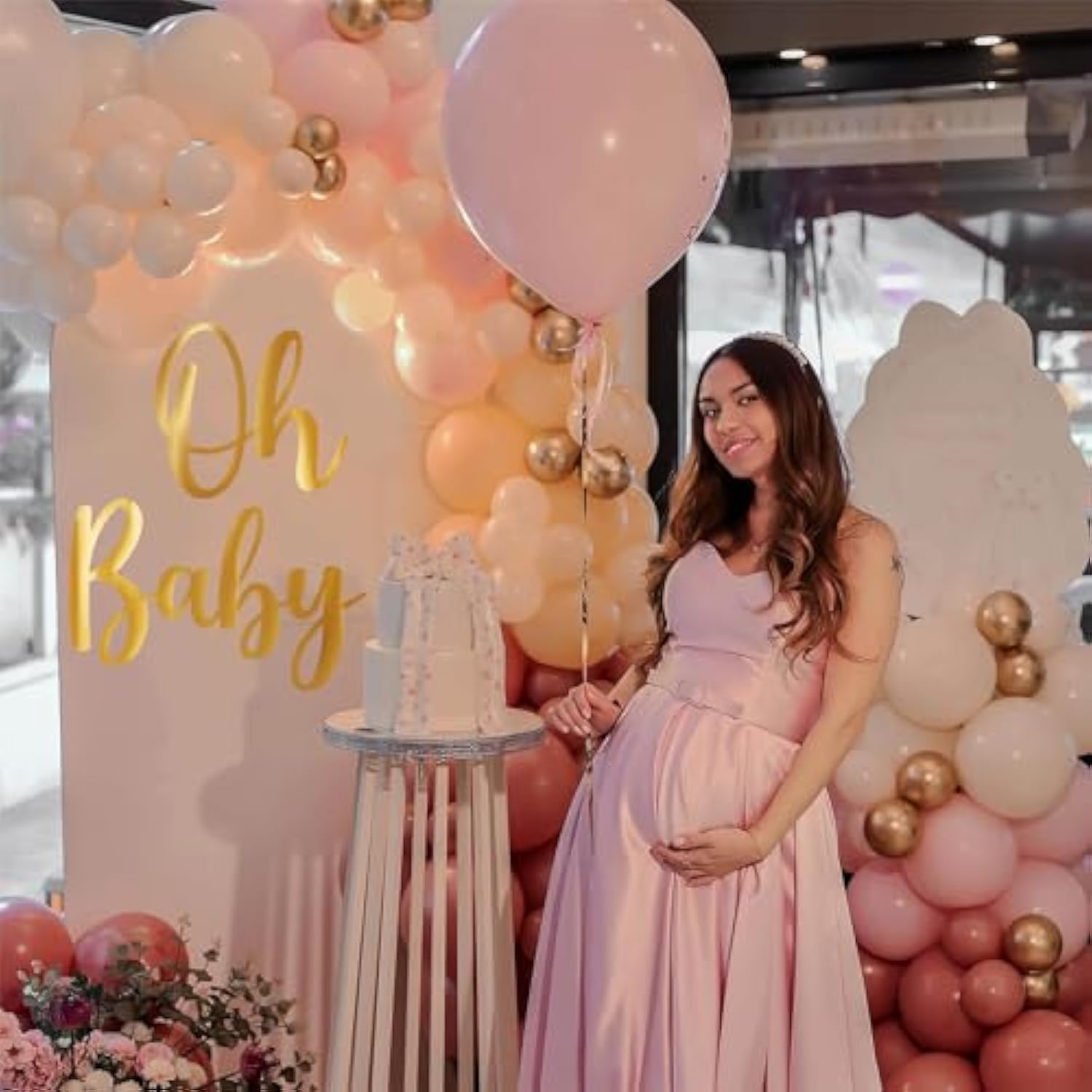 Oh Baby Decal Sign For Backdrop Gold Large Baby In Bloom Baby Shower Decorations Neutral Gender Reveal Decor With Transfer Paper