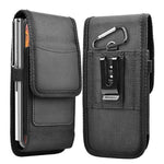 Phone Holster For Samsung Galaxy S25 Ultra S24 Plus S23 S22 S21 Fe S20 Note 20 A35 A16 A23 A15 A51 A71, Moto G Stylus 5G Nylon Cell Phone Belt Clip Holster Carrying Pouch W Card Holder,Black