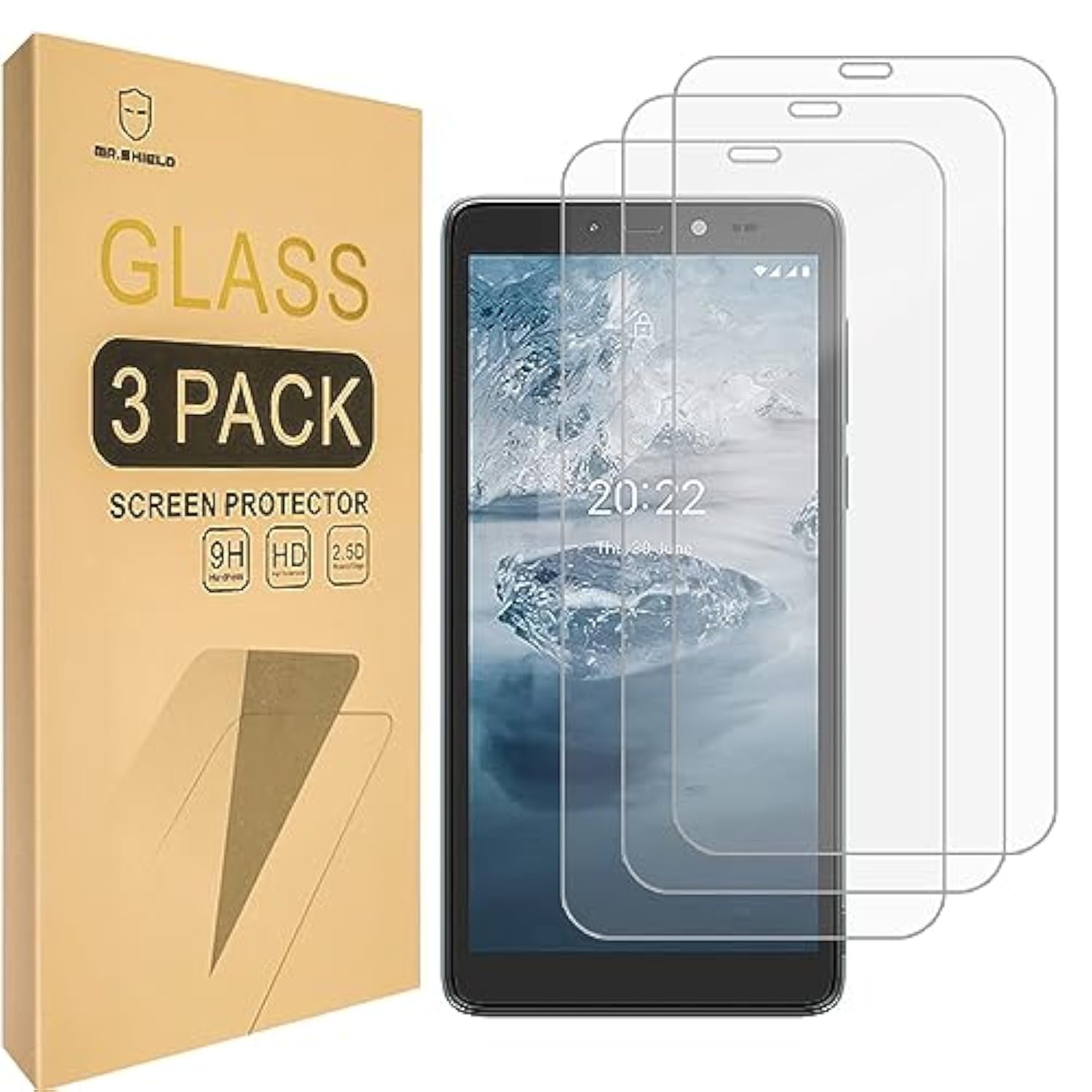 Designed For Nokia C2 2E / Nokia C2 2Nd Edition [Tempered Glass] [3-Pack] [Japan Glass With 9H Hardness] Screen Protector