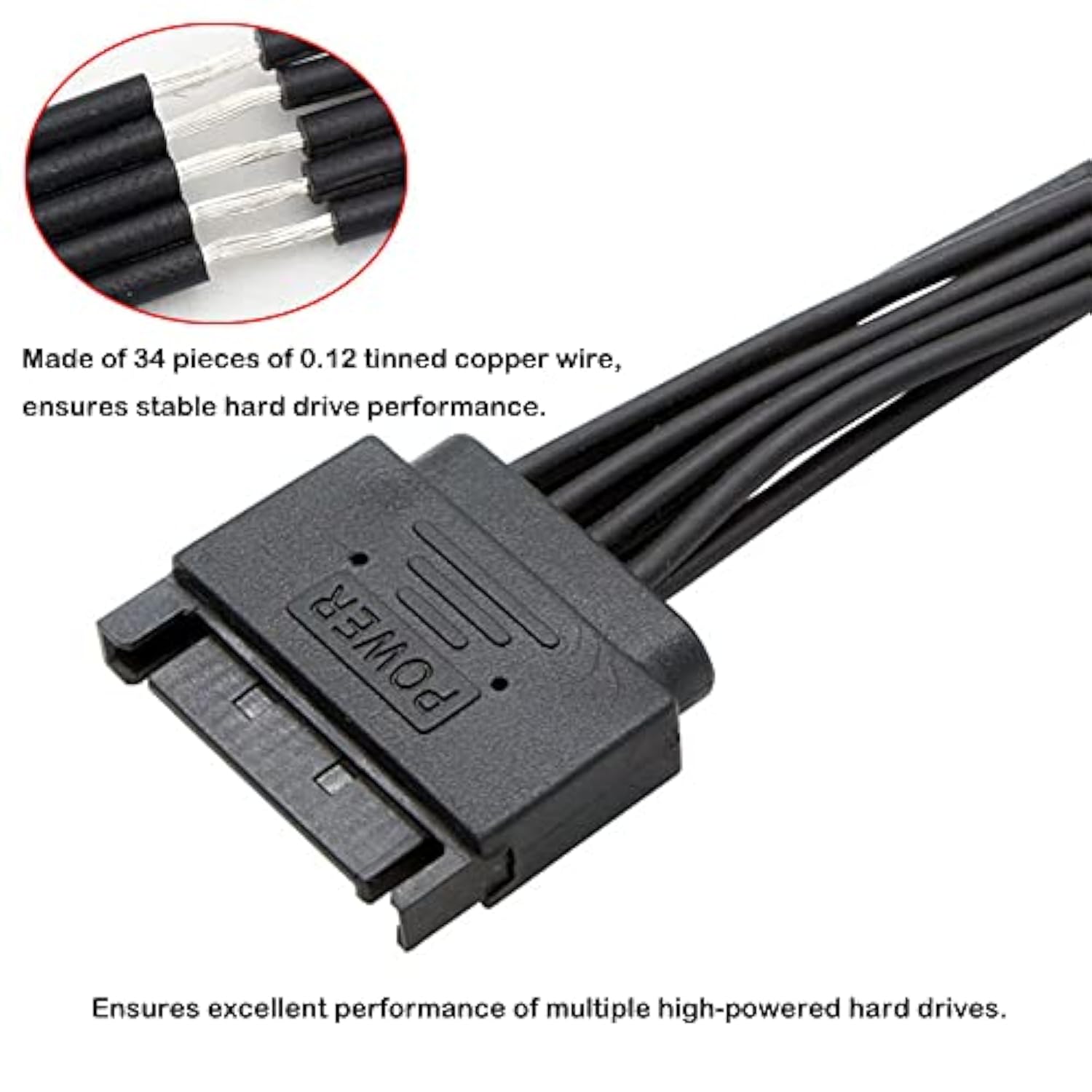 15 Pin Sata Power Extension Cable Sata Male To Female Extender Cable Adapter F