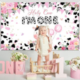 Holy Cow I'M One Birthday Backdrop Flower Farm 1St Birthday Party Decorations Holy Cow I'M One Banner 70.8 X 43.3 Inch
