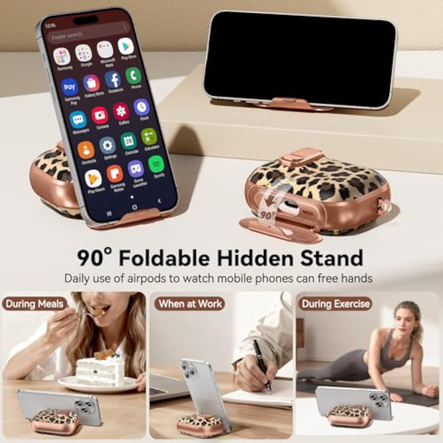 Leopard Print AirPods Pro 3 Case with Safety Lock
