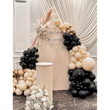 Black Gold Balloon Arch Kit 125pcs Metallic Star Balloons for Party Decorations