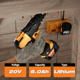 2 Pack 20V 6.0Ah Batteries For Dewalt 20V Max Battery And 2-Ports For Dewalt Battery Charger Replacement Charging Combo Kit Compatible With Oem 20V Batteries And Power Tools