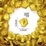 0.6Lb Gold Rose Petals,2500 Pcs Silk Rose Petals,2.3'' Artificial Fake Faux Gold Flower Pedals,Rose Gold Petals For Wedding Decorations