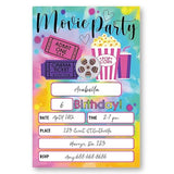 Movie Birthday Decorations, Movie Party Celebration, Movie Night Invitations For Birthday. (088)