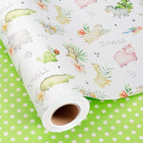 Animal Wrapping Paper, Reversible Dot Design Gift Wrap For Baby Shower, Birthday, Valentines, Mothers Day, Graduation, Wedding, Fathers Day, Christmas (17 Inch X 32.8 Feet)