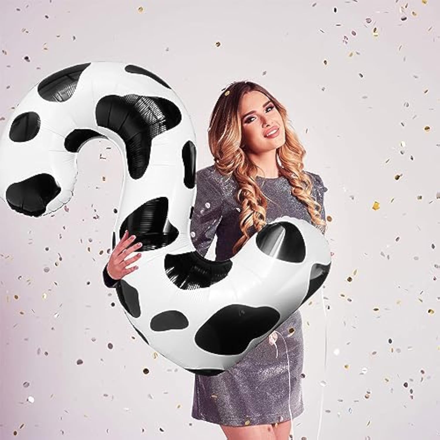 Cow Print Balloons 40 Inch Cow Print Number 2 Balloon Big Number 2 Balloon Moo Moo Im Two Birthday Decorations Cowgirl Theme Number Balloon For 2Nd Birthday Farm Barn Animal Party Decor
