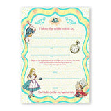 Alice In Wonderland Large Invitations - 10 Invitations + 10 Envelopes