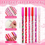 50 Pcs Valentine'S Day Stationery Set 20 Mini Heart Valentine Notepads Notebooks 30 Valentines Ballpoint Pens For School Classroom Gift Exchange Goodie Bag Stuffers Galentines Party Favors