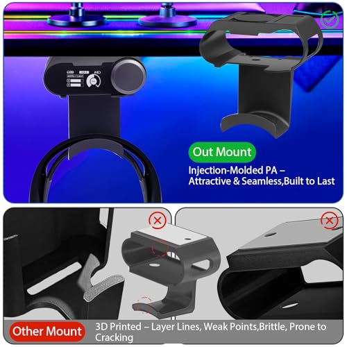 Under Desk Headphone Hanger Stand for SteelSeries Arctis Nova Pro Wireless-Arctis Pro Wireless NOVA Magnetic Mount Secretlab Magnus Version,Headphone