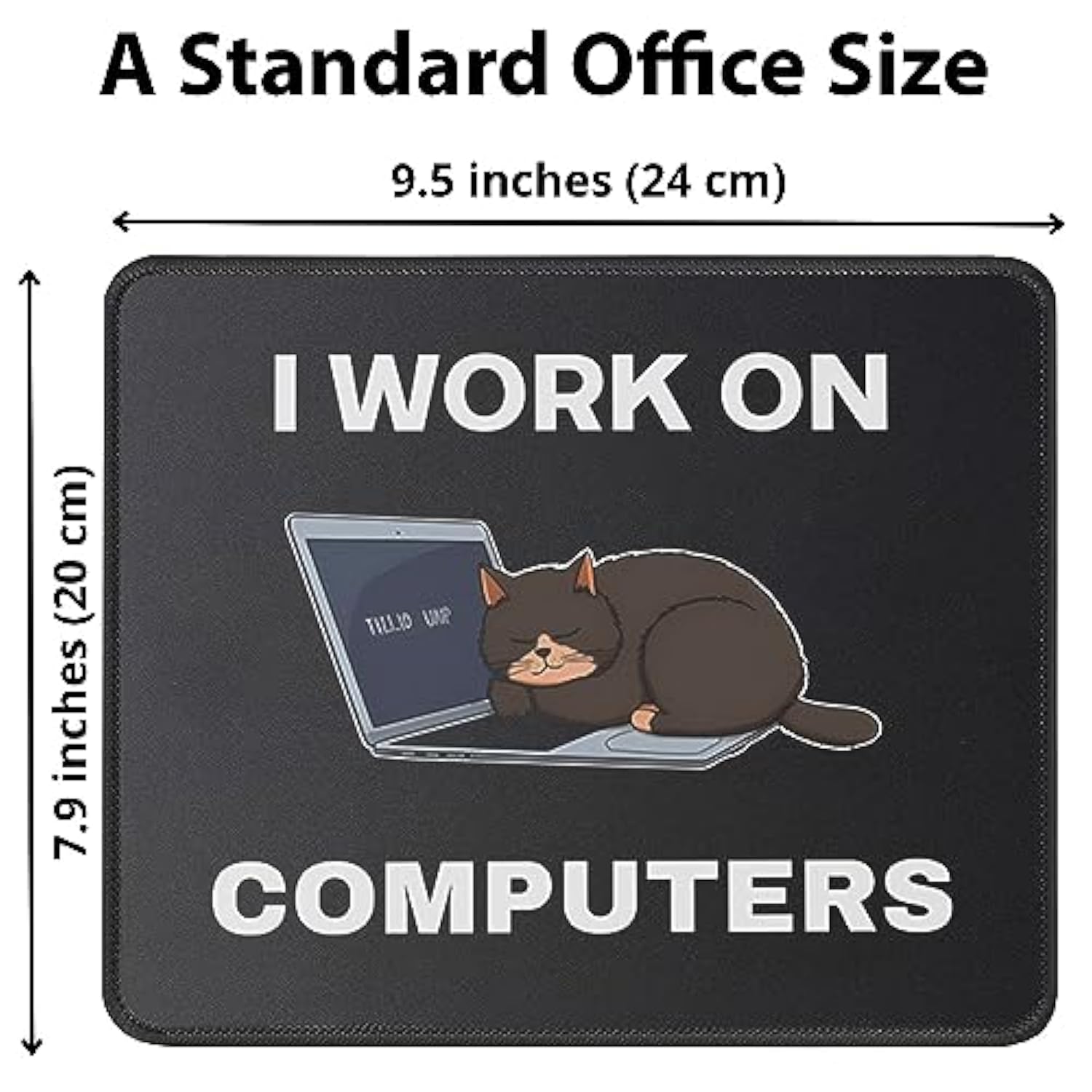 Funny Cats And Computers Funny Cat Mouse Pad For Pet Lovers - Cat Dad Gifts - Gift For Cat Owners, Animal Lovers - Cat Lover T-Shirt - Mouse Mat 9.5 Inch For Working, Gaming