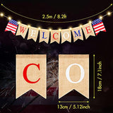 Welcome Home Banner With Led Decoration Fairy String Light 2 Flicker Mode Patriotic Banner Bunting Welcome Home Sign For Housewarming Military Celebration Family Party Supplies Gifts