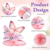 9 Pieces Butterfly Centerpieces For Tables Butterfly Birthday Party Decorations Butterfly Honeycomb Table Centerpiece For Baby Shower Weddingbutterfly Themed Tablespring Summer Garden Party Decor (9)