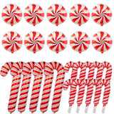 Red Candy Cane Foil Mylar Balloons for Christmas & New Year Party Decor