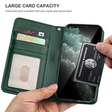 For Iphone 11 Wallet Case With Card Holder Pu Leather Magnetic Detachable Kickstand Shockproof Wrist Strap Removable Flip Cover For Iphone 11 6.1 Inch (Green)