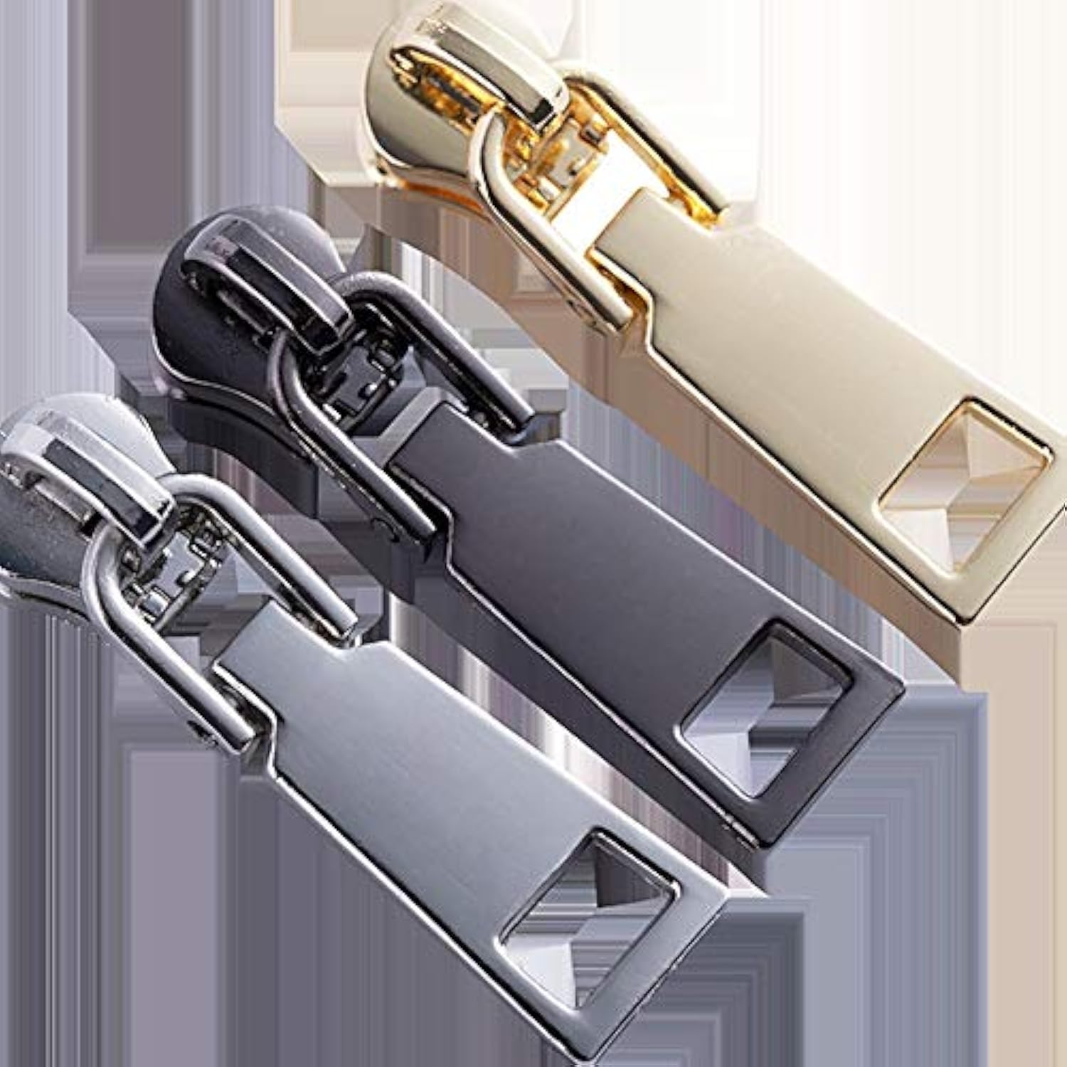 9 Pieces Zipper Pull Replacement Metal Zipper Pull Repair Zipper Pull