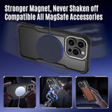 For Iphone 16 Pro Max Case, Compatible With Magsafe, With Privacy Screen Protector X2, [Camera Protection] [15Ft Drop Protection] Slim & Light Magnetic Case For Iphone 16 Promax, Black