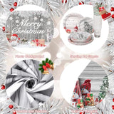 195Pcs Silver Christmas Party Supplies Decorations Christmas Tableware Set Kit Includes Xmas Paper Plates And Napkins Sets Glitter Merry Xmas Disposable Dinnerware Tablecloth Banner Backdrop Serve 24
