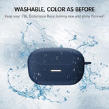 Silicone Protective Case Compatible With Jbl Endurance Race, Portable Scratch Shock Resistant Cover With Carabiner [Front Led Visible] Dark Blue