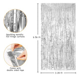 Streamer Party Decorations - 3.28 Ft X 6.56 Ft Metallic Foil Fringe Curtains Party Streamer Photo Backdrop For Birthday, Wedding, Baby Shower & Holiday Decor
