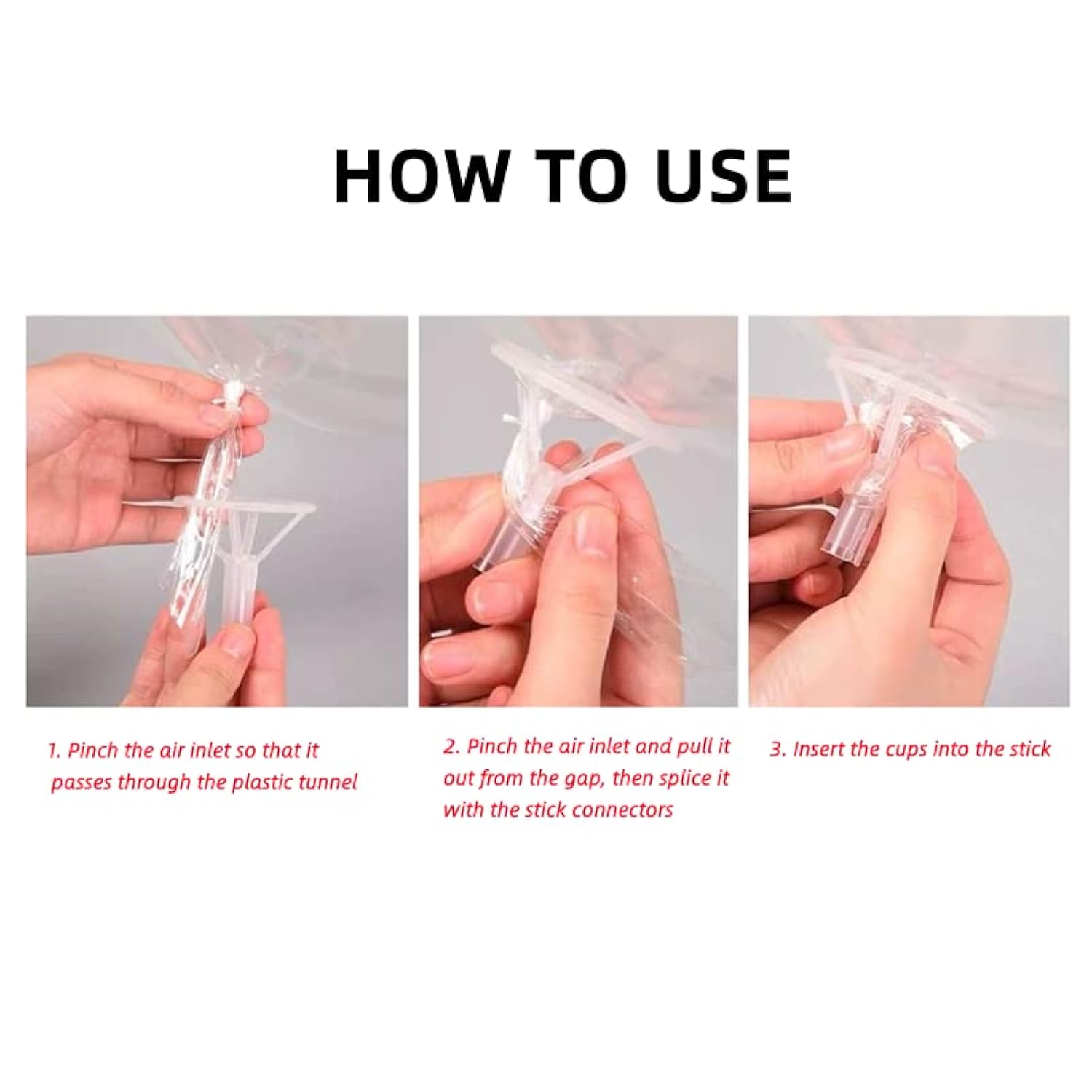 Balloon Sticks With Cups 30 Packs,16Inch Long Clear Bobo Balloon Holder For Wedding Birthday,Party,Anniversary,Baby Shower(Clear)